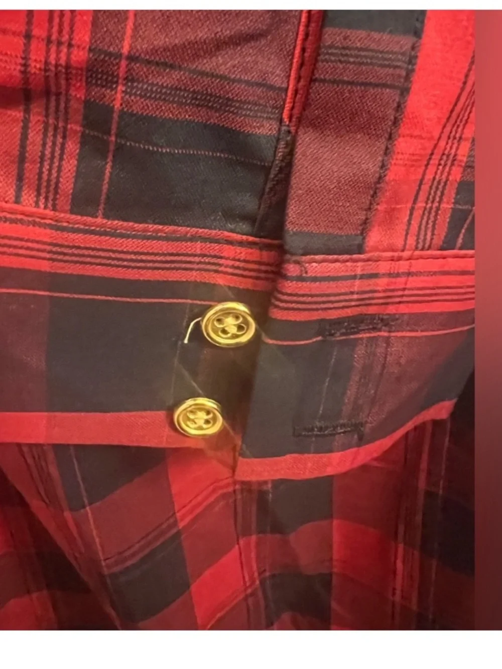 The Limited Red and Black Plaid Long-Sleeve Shirt Dress - Picture 3 of 6